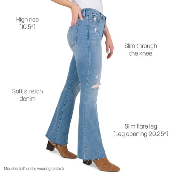 Seven7 Women's Slim Flare Jean Size 12 - Picture 1 of 16
